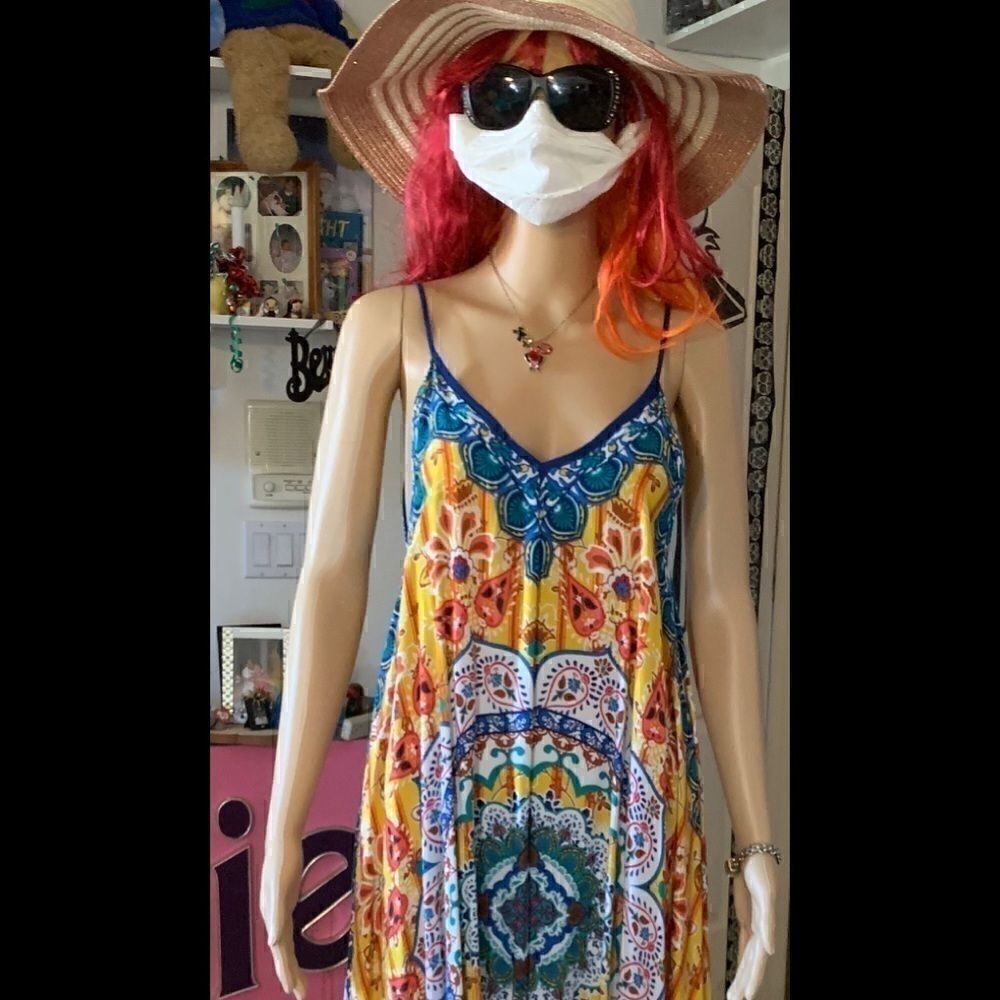 Jealous Tomato Trapeze Swing Maxi Dress  NWT XS